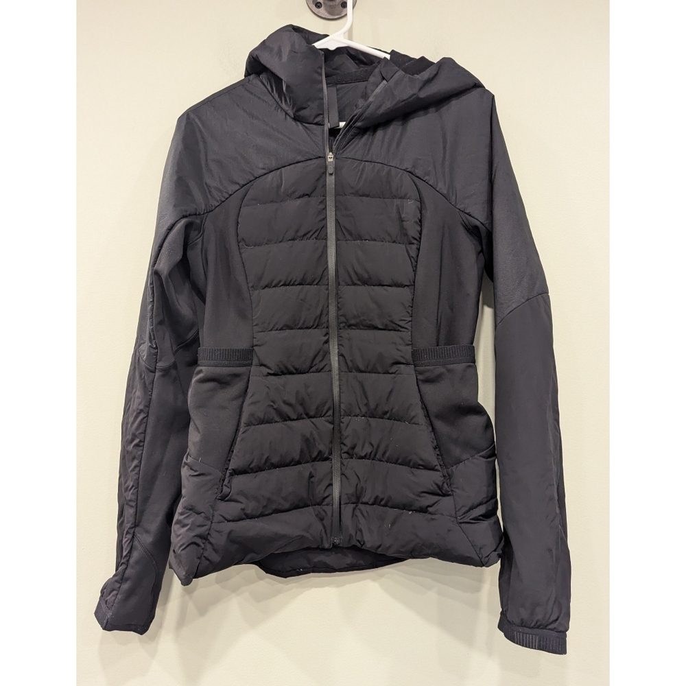 Lululemon Down For It All Black Hooded Puffer Jacket